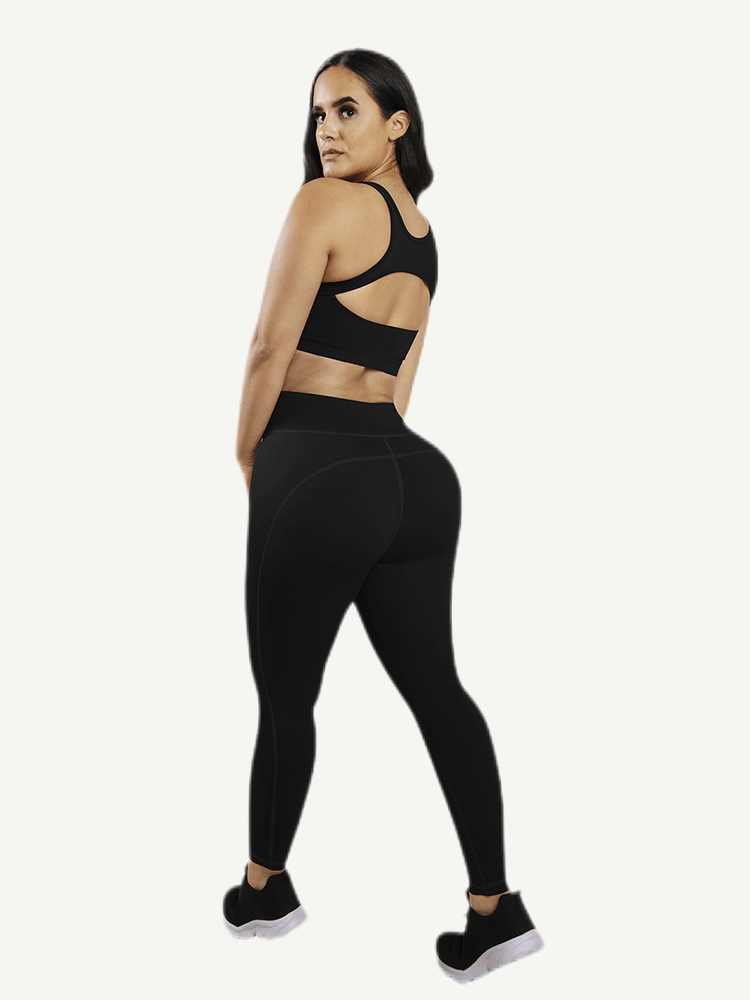 Wholesale Yoga Pants With See-through Tulle Splicing