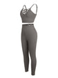 Wholesale Black Adjustable Straps High Waist Athletic Suit Quick Drying
