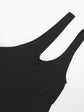 Wholesale One-shoulder Cut Out Waist and Abdomen Compression Shapewear Bodysuit