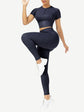 Wholesale Short Sleeves High Waist Yoga Suits For Fitness Moisture Wicking