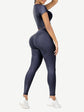 Wholesale Short Sleeves High Waist Yoga Suits For Fitness Moisture Wicking