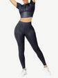 Wholesale Short Sleeves High Waist Yoga Suits For Fitness Moisture Wicking