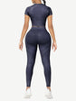 Wholesale Short Sleeves High Waist Yoga Suits For Fitness Moisture Wicking