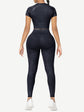 Wholesale Short Sleeves High Waist Yoga Suits For Fitness Moisture Wicking